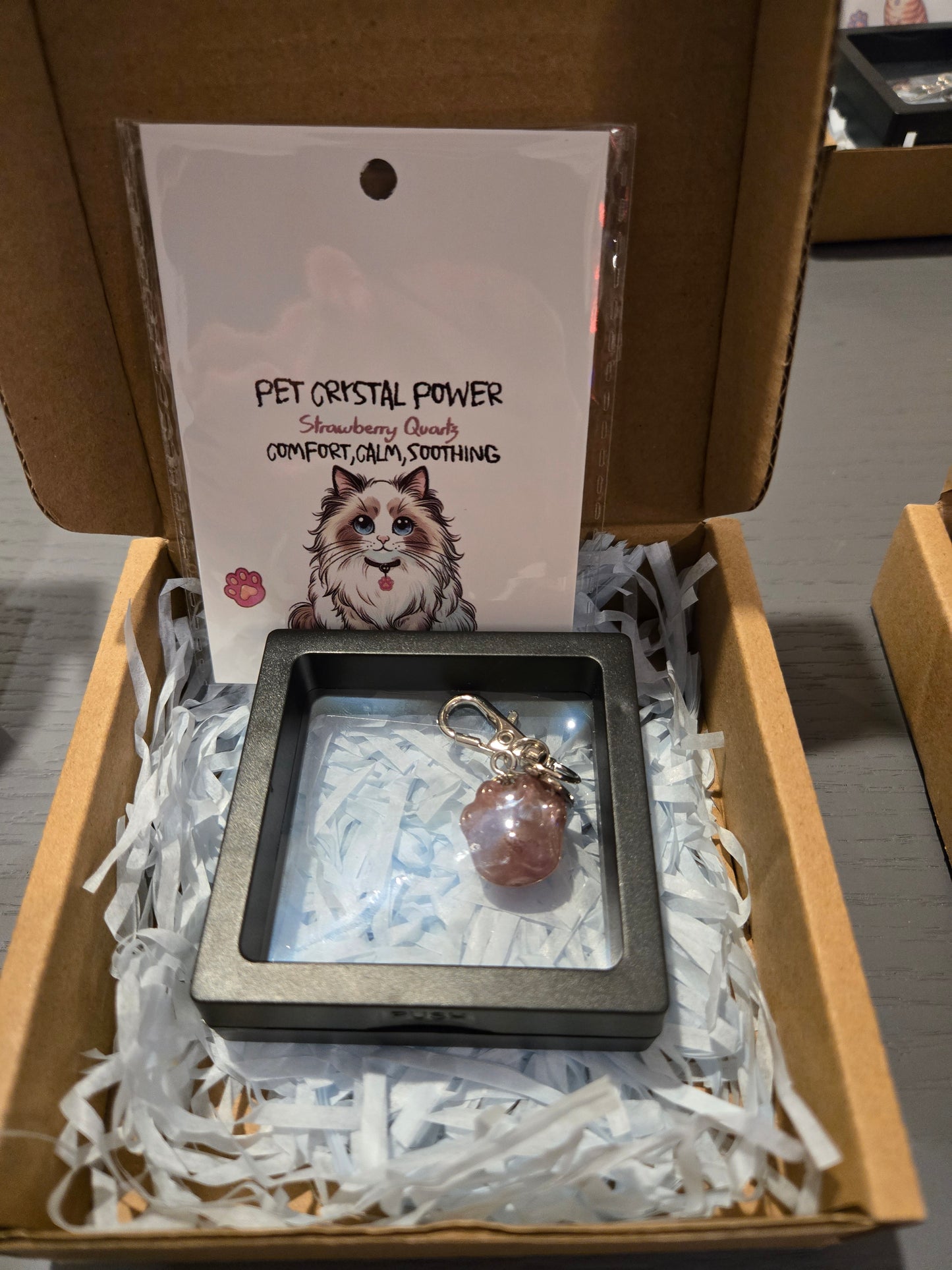 Crystal Cat Paw Pendant