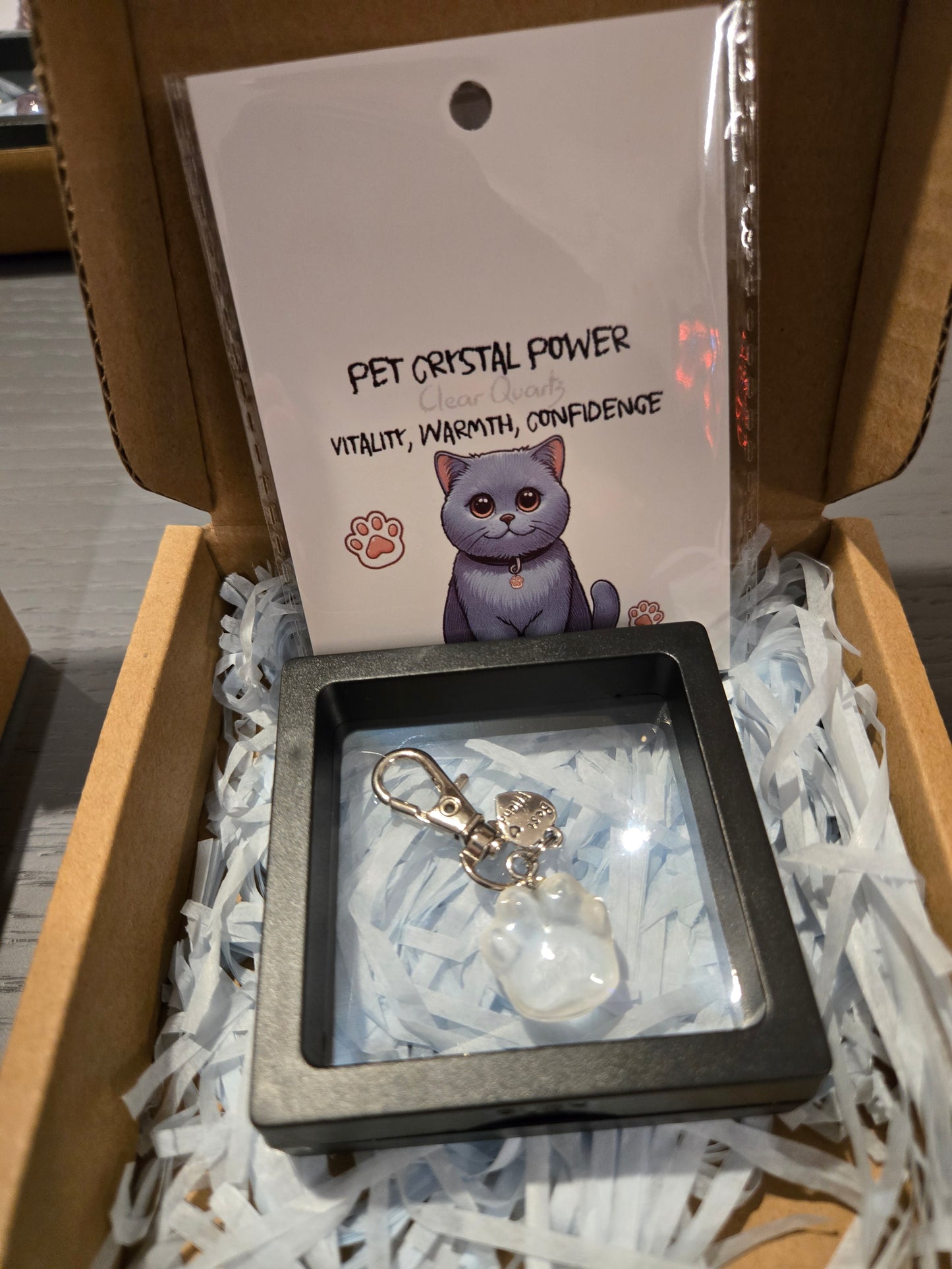 Crystal Cat Paw Pendant