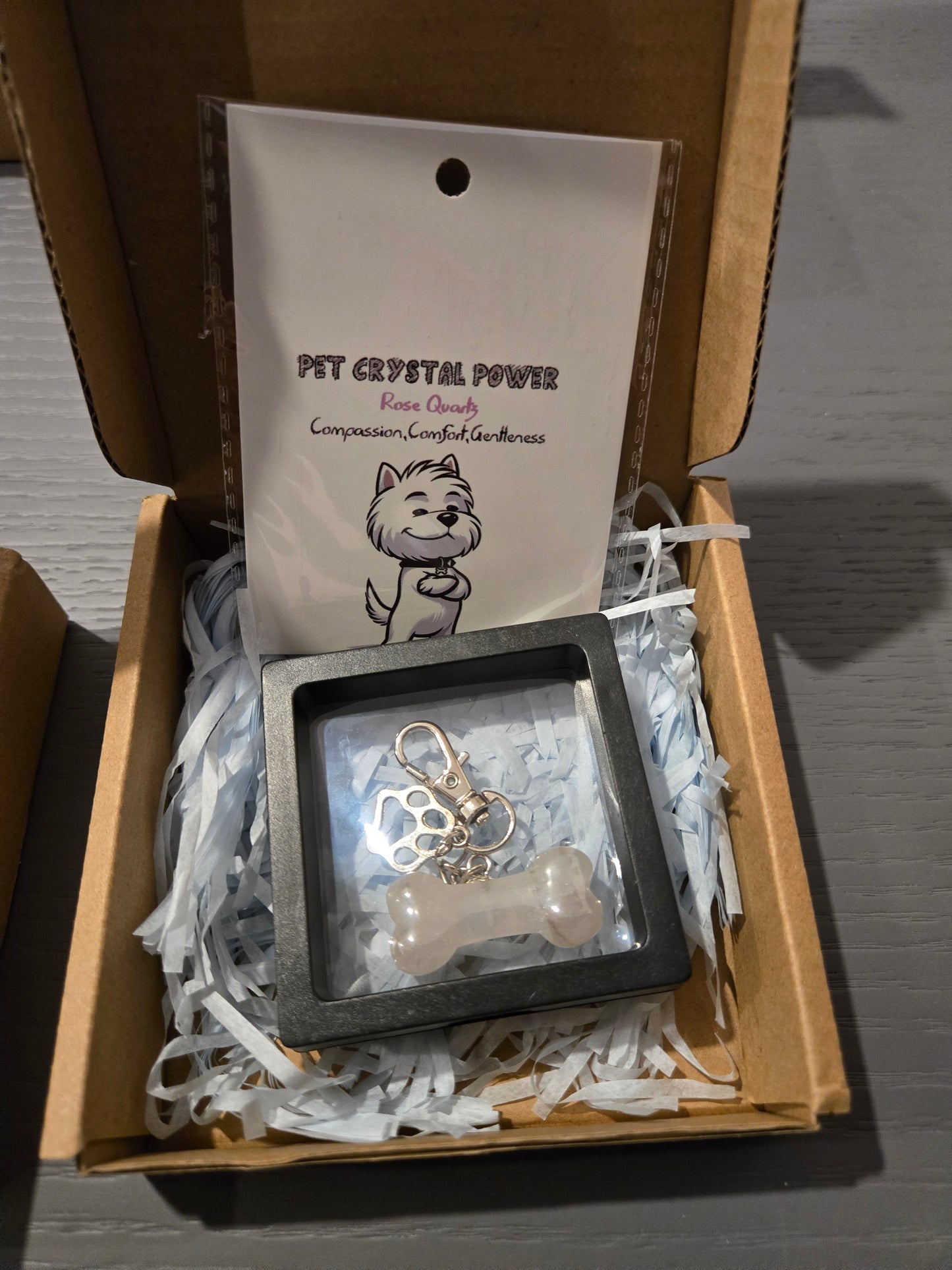 Crystal Dog Bone Pendant